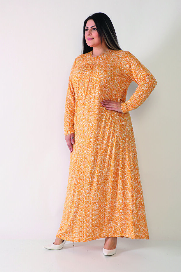 فستان بمقاسات كبيرة مع نمط - 2