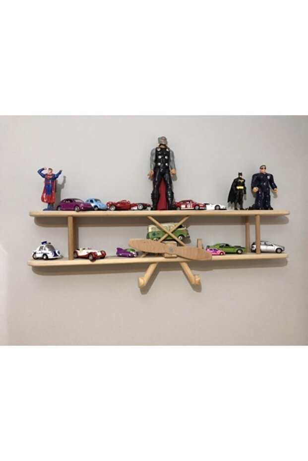 Uçak Duvar Rafı Ahşaptan - 3