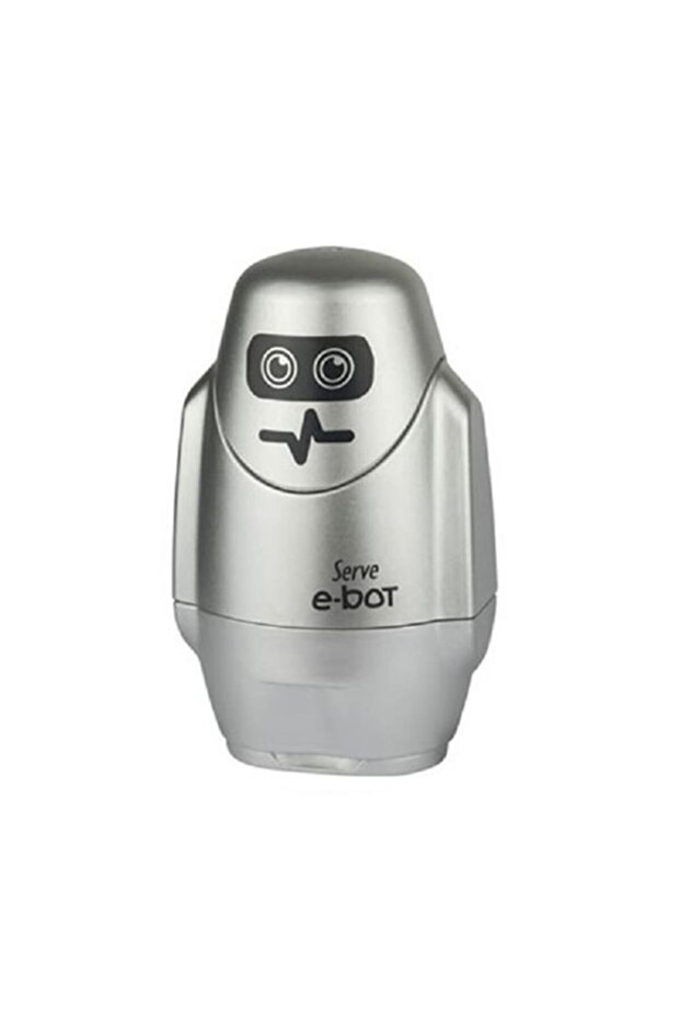 مبراة أقلام الرصاص باللون الرمادي المعدني من E-bot مع ممحاة