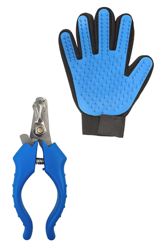 Cat Dog Steel Spring Nail Clipper Feather Collection Glove