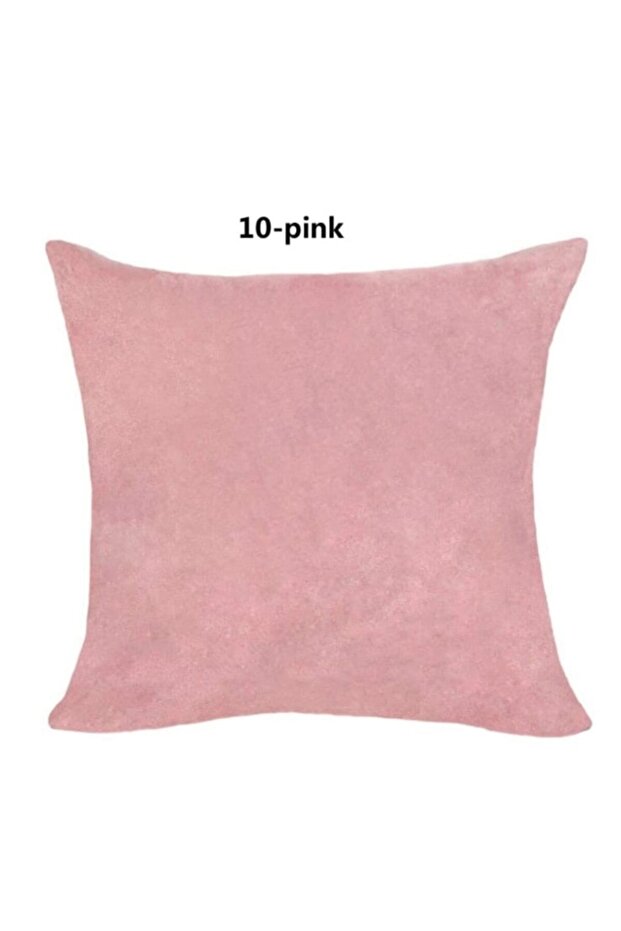 Pink Velvet 1St Quality Upholstery Fabric Throw Pillow (Hollow) with Zipper