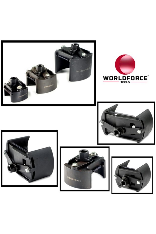 مفتاح فلتر زيت احترافي قابل للتعديل مقاس 1/2 بوصة من Worldforce متوافق مع الأبعاد بين 60-80 مم