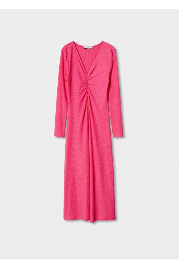 Fırfır Detaylı Elbise - 3