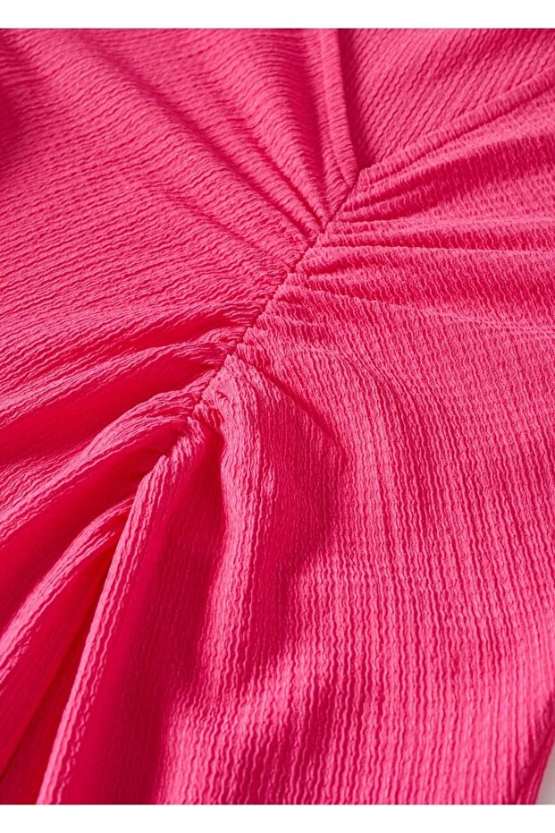 Fırfır Detaylı Elbise - 5