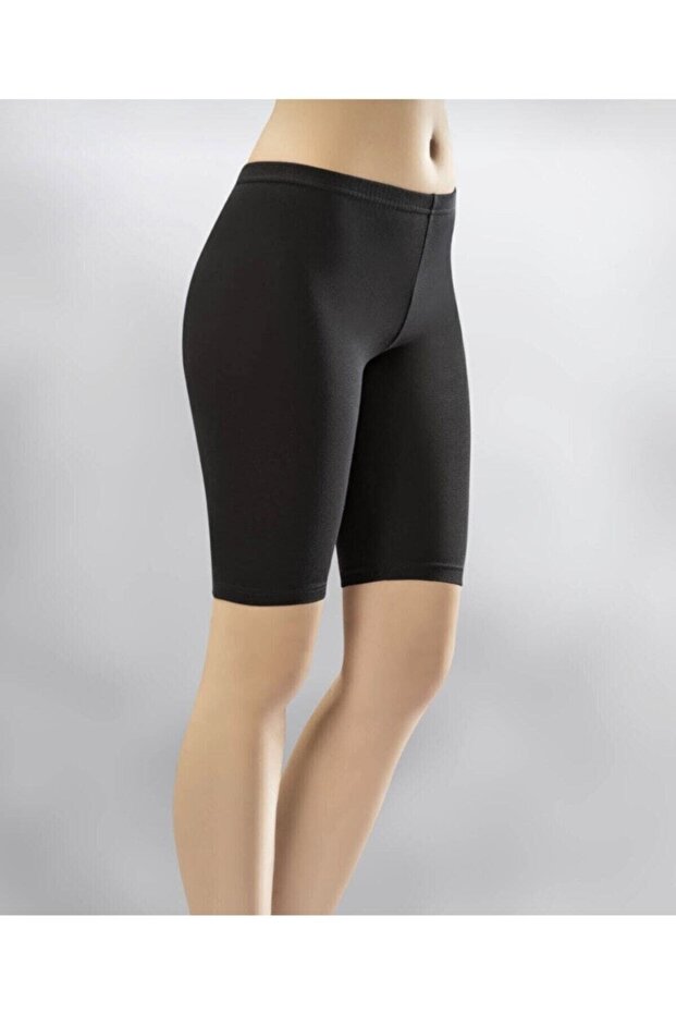 Combed Elastane Plain Patternless Above Knee High Short Tights - 2