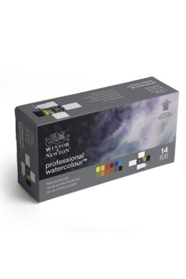 Winsor & Newton : Professional Yarım Tablet Suluboya Seti : 12 Renk (kır Tipi) - 1