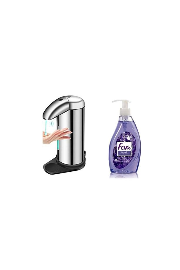 Sensörlü Fotoselli Sıvı Sabunluk 14x10x22cm Ve 1 Adet 400 Ml Sıvı Sabun Lavanta Kokulu - 2