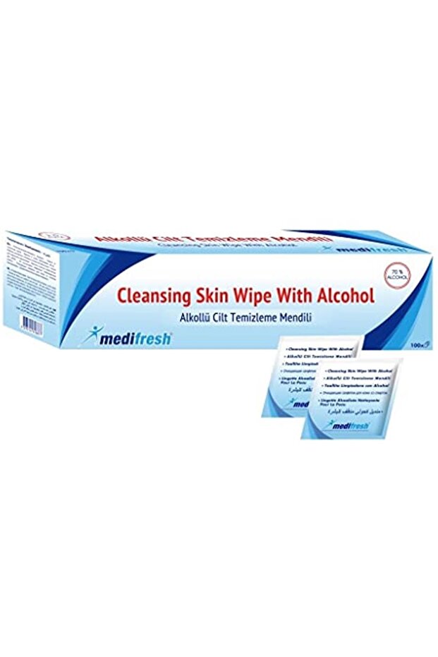 Alcohol Wipes Hand and Skin Cleaning Wipes 100
