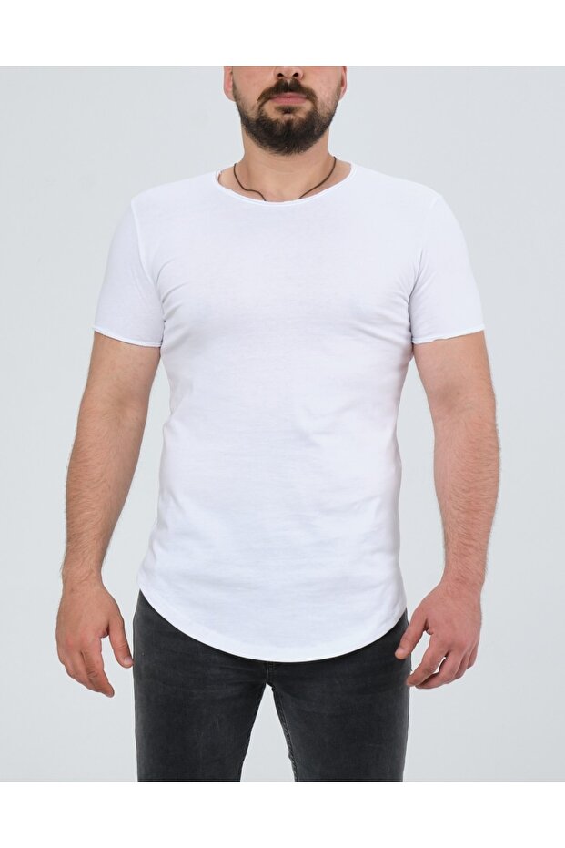 Bela prljava kragna, prljava rukava, suknja, ovalna majica sa prorezom - 2