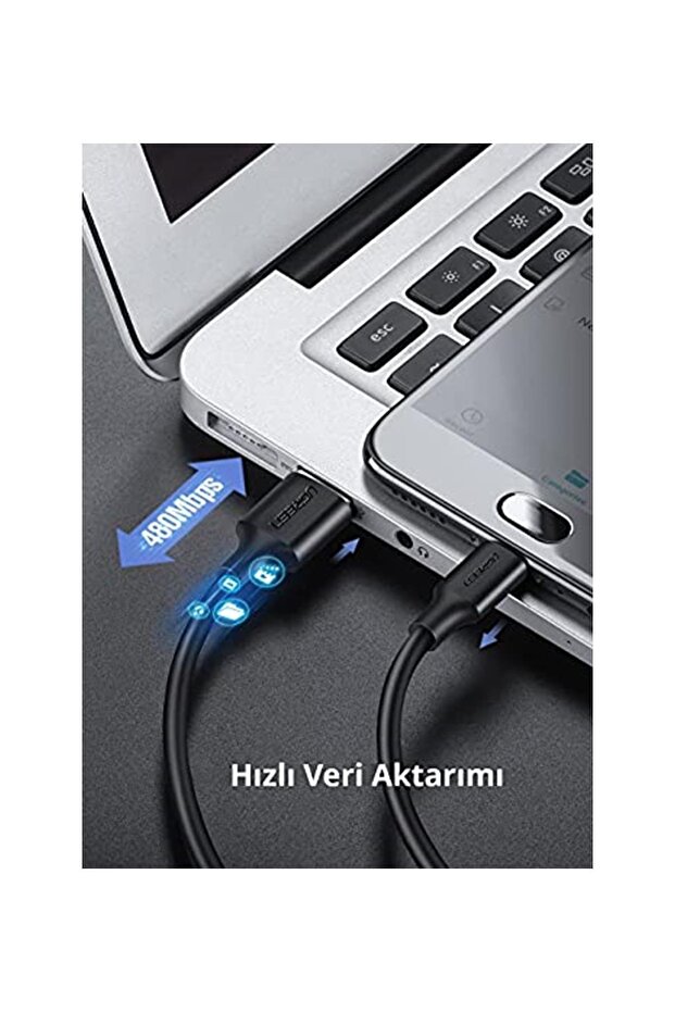 Micro Usb Data Ve Şarj Kablosu, 2 Metre, Beyaz - 2