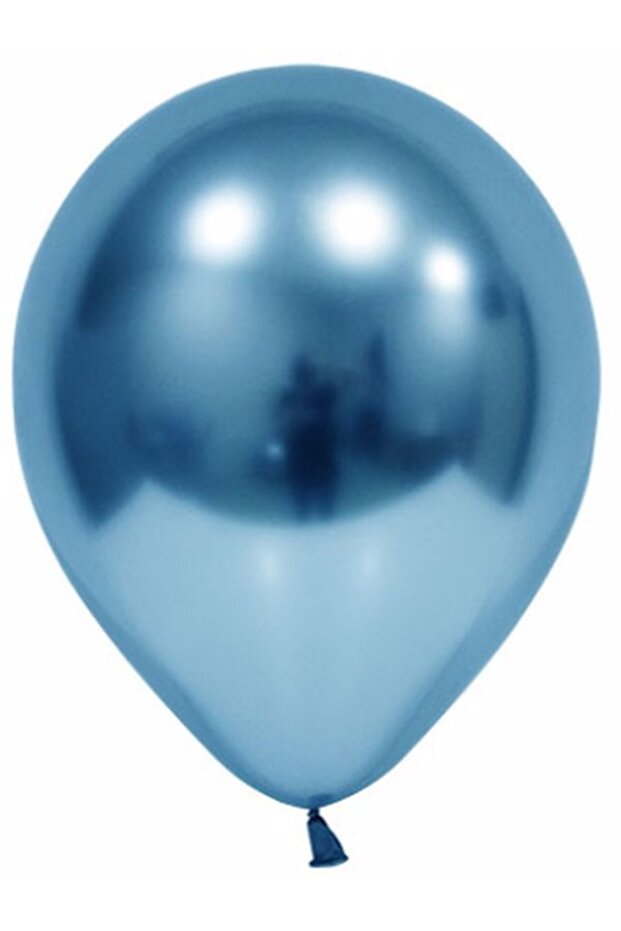 Blue Shiny Chrome Balloon 12 Inch 5 Pieces