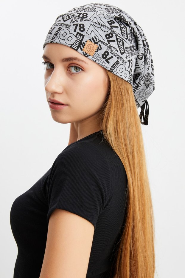 Women's 4-Season Cotton, Flexible, Ultra Soft, Lightweight, Anti-Sweat, Combed Cotton Hat with Rope Detail