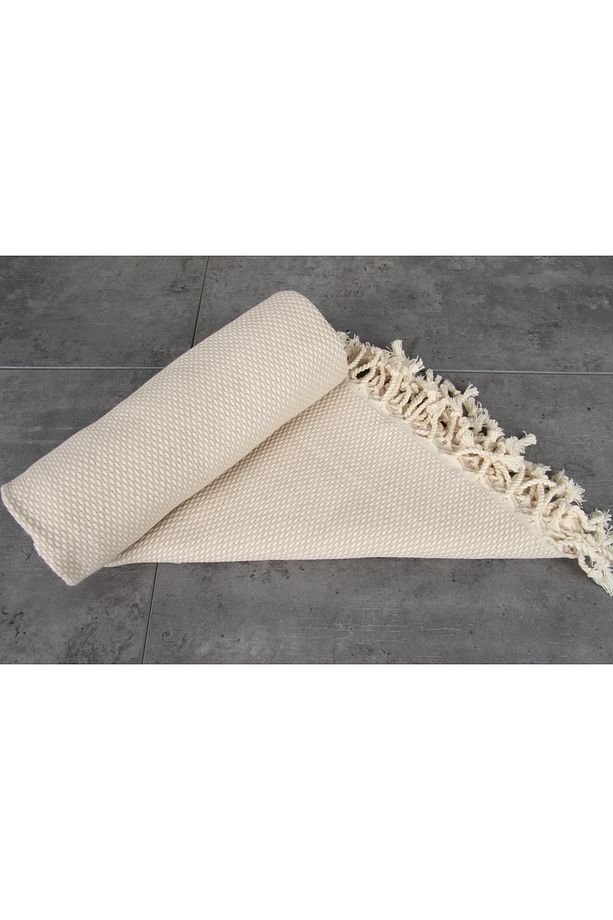 Bej Havlu Banyo Havlusu Plaj Havlusu Masa Örtüsü Piknik Örtüsü 100x180 Cm %100 Pamuk Peştemal - 6