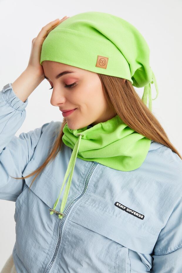 Women's Cotton Camisole, Anti-Sweat, Ultra Light and Soft Beret Neck Collar Set