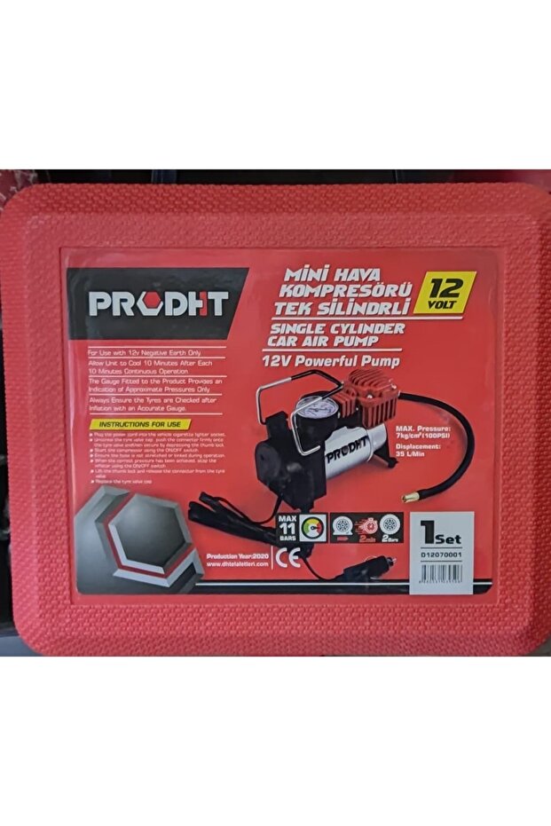 Mini Hava Kompresörü Tek Silindirli 12 Volt - 1