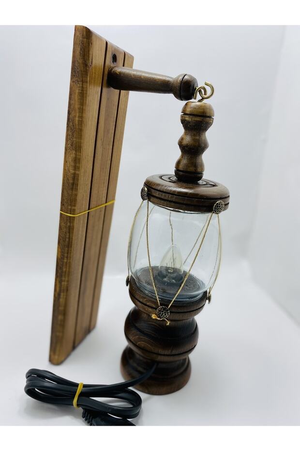 Sailor's Lantern Wooden Sconce Electric