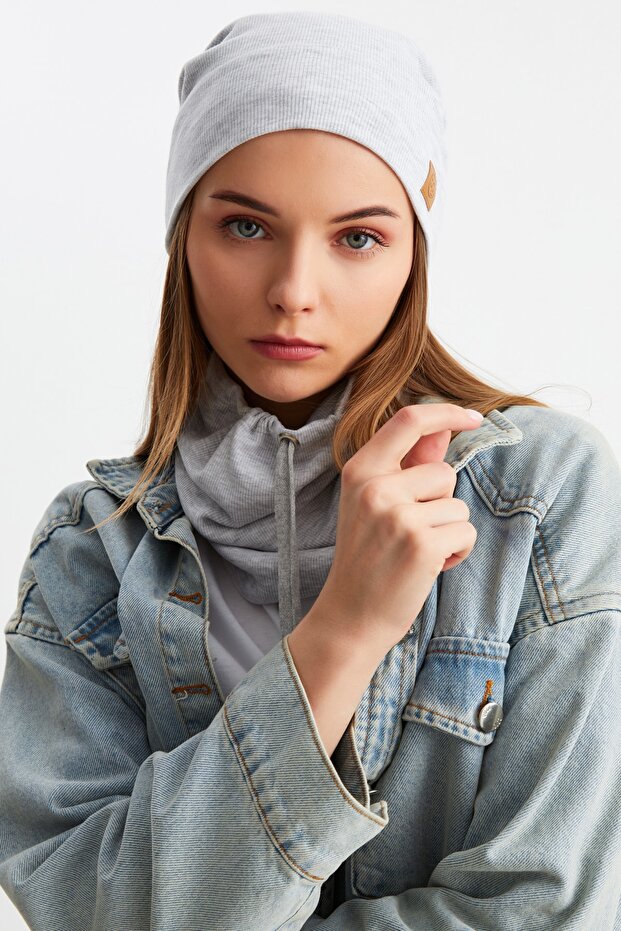 3 in One Fisherman Style Beret + String Beret + Neck Collar Lightweight, 100% Cotton Winter Set