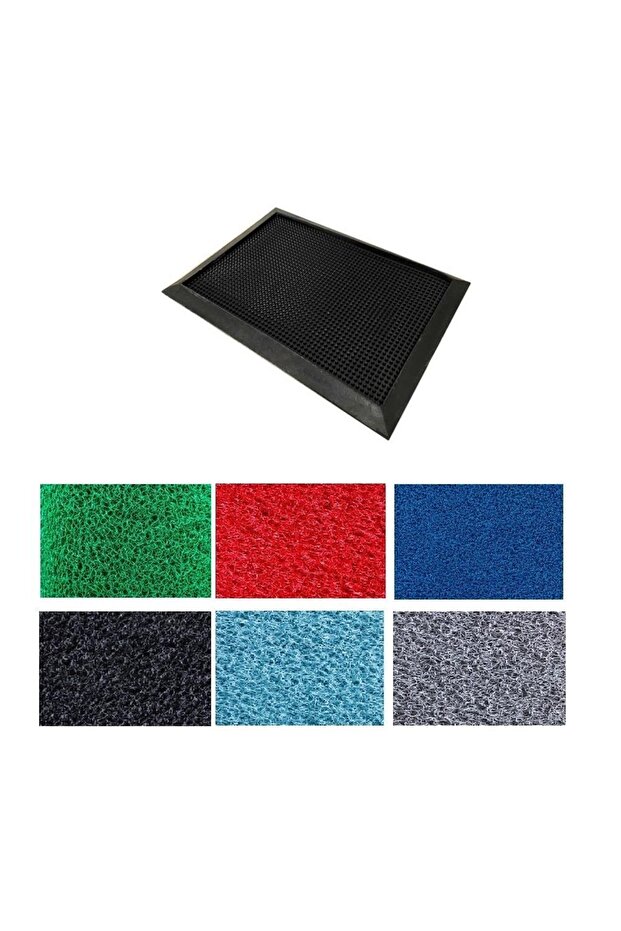 Kıvırcık Paspaslı Hijyenik Kauçuk Paspas Kapı Önü Paspası - 1