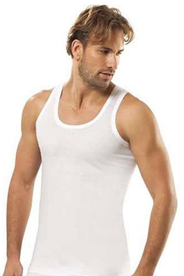 Underwear Men's Cotton Classic Strappy Combed Cotton Undershirt 3 Pack