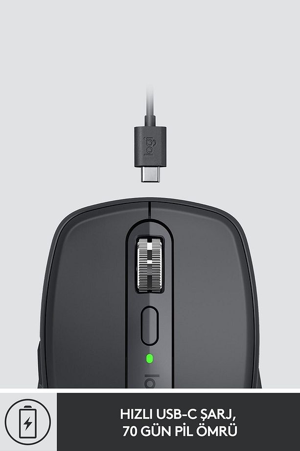 MX Anywhere 3 Kompakt Kablosuz Mouse - Siyah - 4