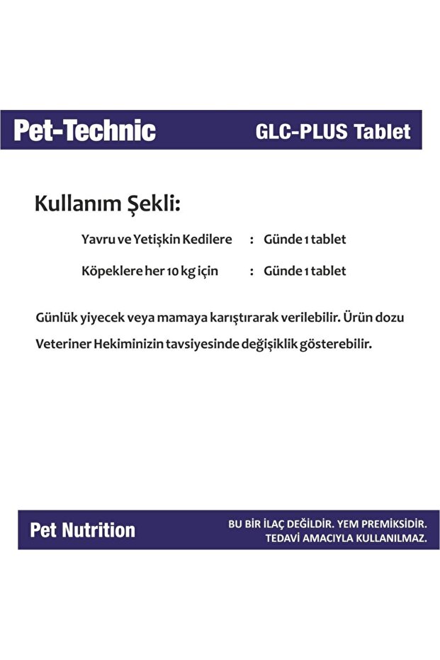 Pet Technic Glc Plus Tablet + Liver Detox Tablet - 8