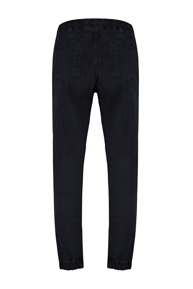 Antrasit Smoke Rahat Kalıp Dikiş Detaylı Jogger Jeans Kot Pantolon TMNAW23JE00060 - 6