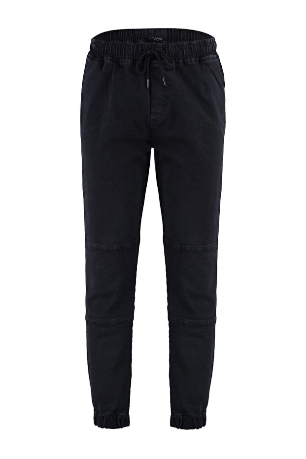 Antrasit Smoke Rahat Kalıp Dikiş Detaylı Jogger Jeans Kot Pantolon TMNAW23JE00060 - 7