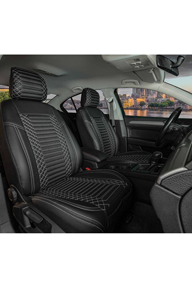 طقم غطاء مقعد السيارة الأمامي/الخلفي من الجلد الفاخر من Hyundai Matrix