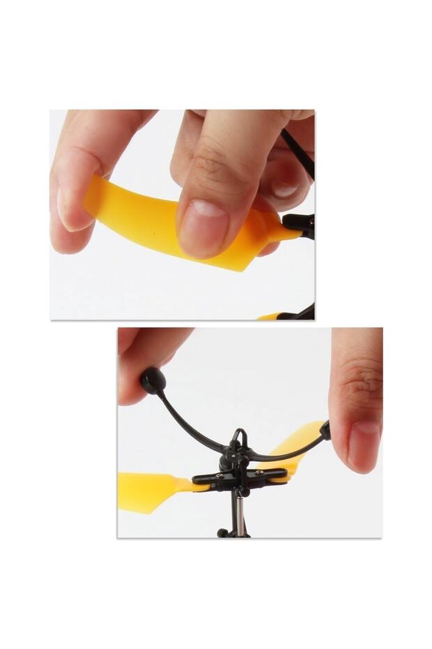 Lh-1804 El Sensörlü Usb Şarjlı Uçan Helikopter 20 Cm Sarı - 5