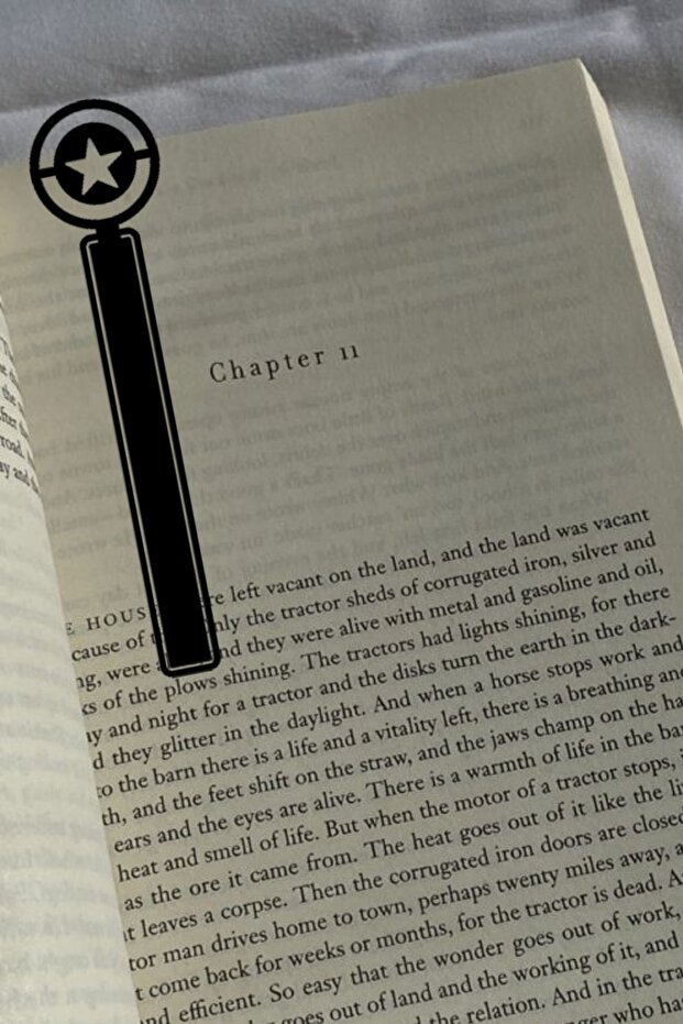 Star Themed Metal Bookmark