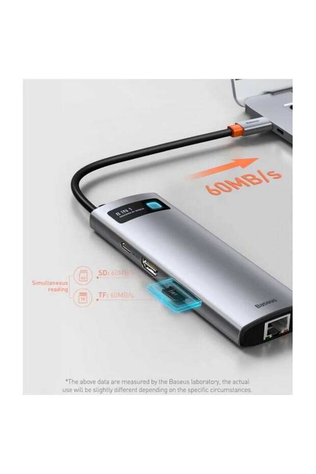Type-c Çok Fonksiyonlu Dönüştürücü Hdmı Ethernet Usb Kart Okuyucu(8 In 1 ) (ugreen ) - 4