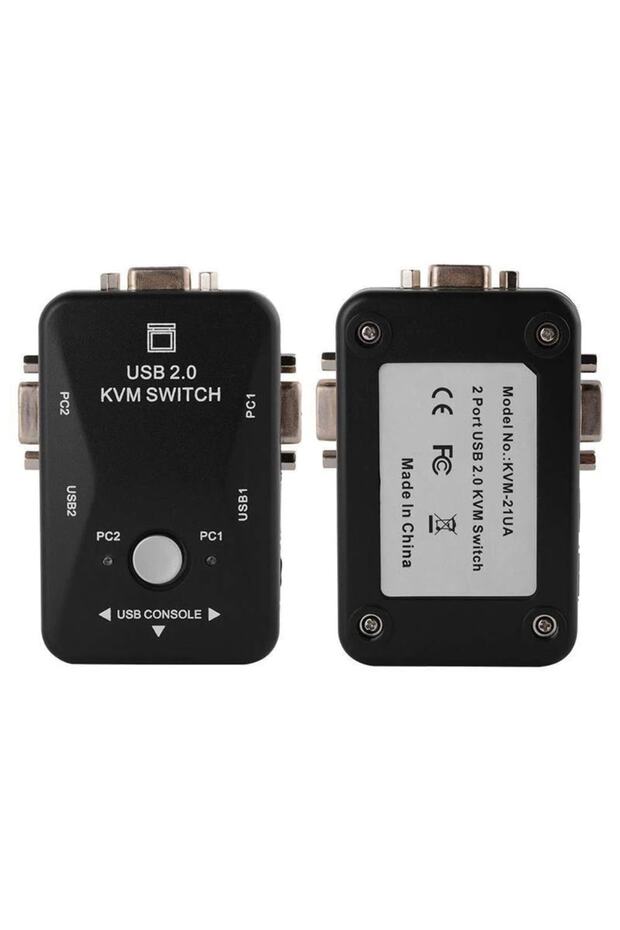 2 Port Usb Kvm Switch 2 In 1 Out Usb 2.0 Kvm Fare Klavye Switcher Vga Splitter - 5