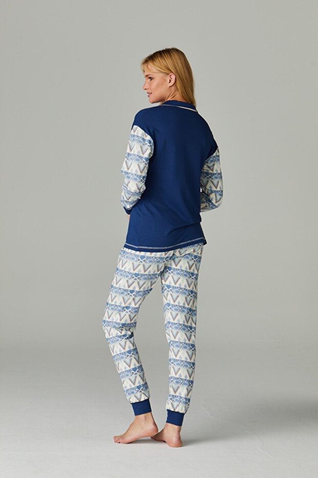 Lucy Gömlek Yaka Kadın Pijama Takımı - 2