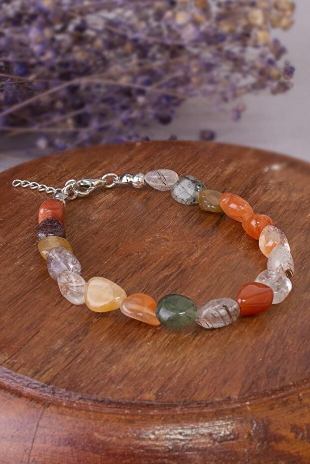 Rutil Quartz Stone Natural Stone Bracelet