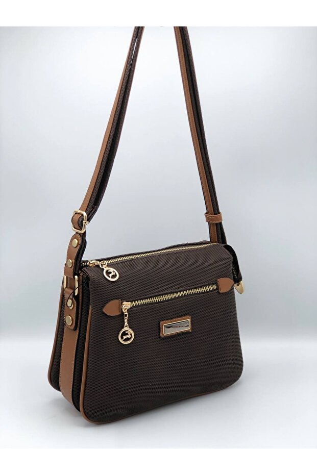 5 Compartment Lined Adjustable Strap Women's Bag