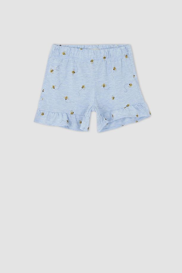 Kız Çocuk Desenli Kısa Kollu Şort Pijama Takım - 3