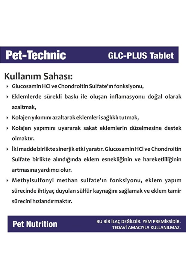 Pet Technic Glc Plus Tablet + Liver Detox Tablet - 6
