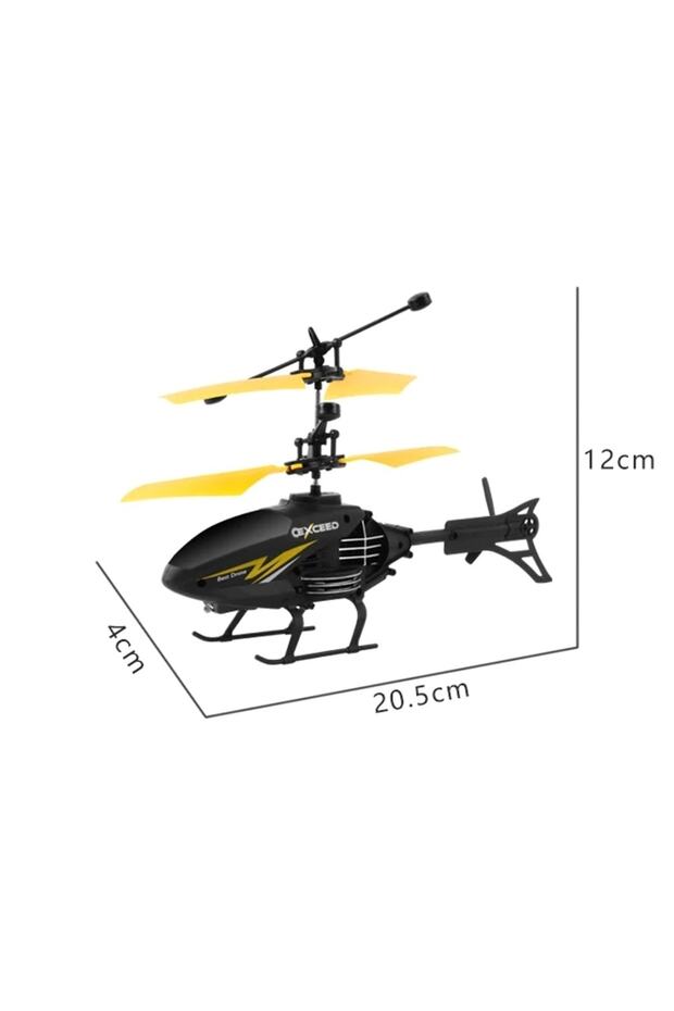 Lh-1804 El Sensörlü Usb Şarjlı Uçan Helikopter 20 Cm Sarı - 3