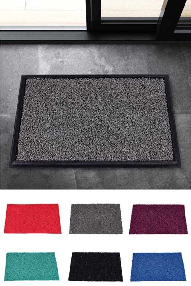 Kıvırcık Paspaslı Hijyenik Kauçuk Paspas Kapı Önü Paspası - 2