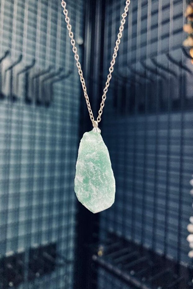 "Luck-And-Luck Stone" Raw Aventurine Natural Stone Necklace