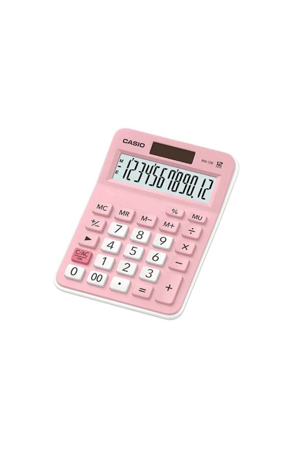 Pembe 12 Hane Masa Üstü Hesap Makinesi Mx-12b-pk - 1