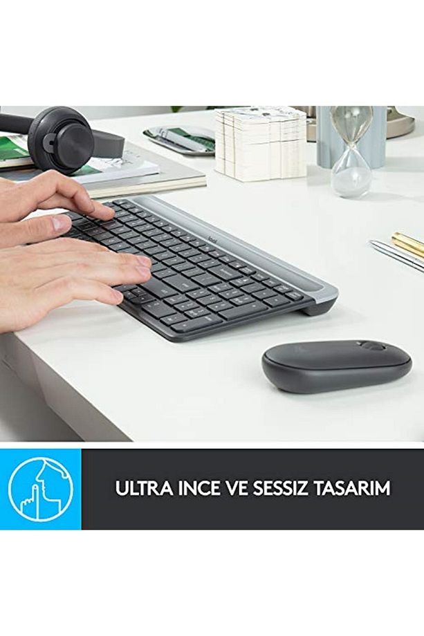 Marka: Mk470 Slim Combo Kablosuz Klavye Mouse Seti, 12 Fn Kısayolu Ile Kompakt Klavye, Sağ - 3