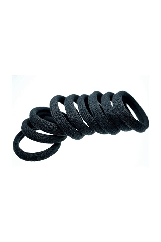 Hair Rubber Black 32 Pack