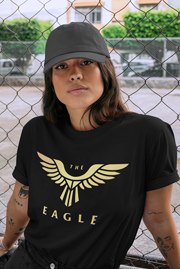 Μαύρο μπλουζάκι με στάμπα Eagle Eagle - 1