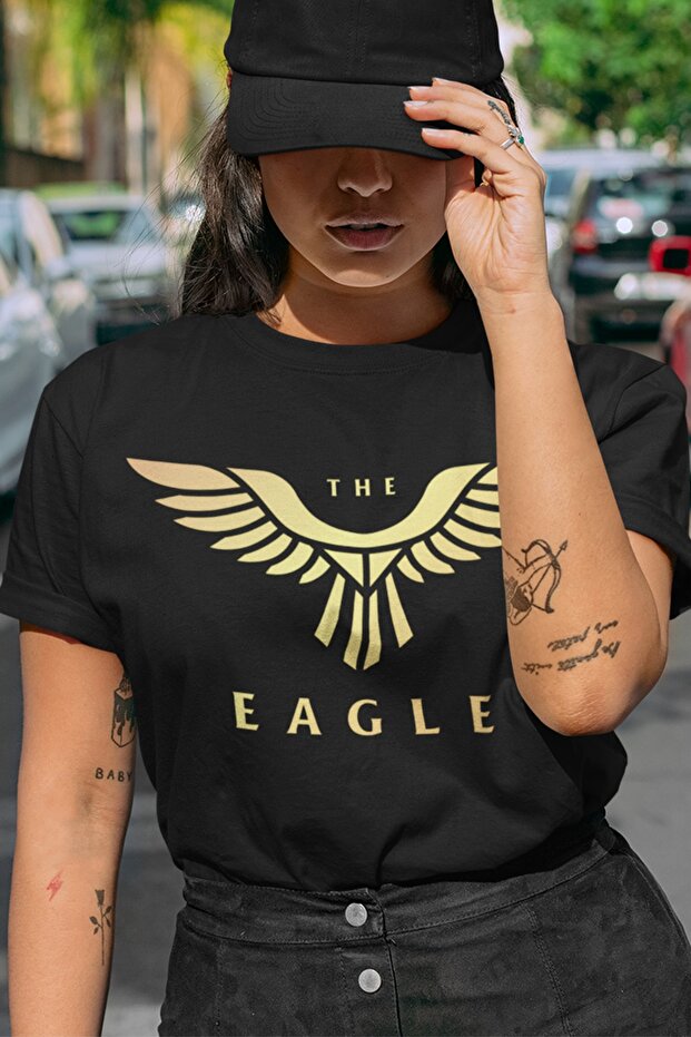Μαύρο μπλουζάκι με στάμπα Eagle Eagle - 3