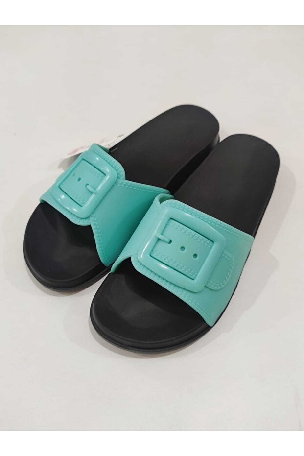 Mint Green Anatomical Sole Soft Plastic Extra Light Women's Pool Sea Beach Home and Street Slippers