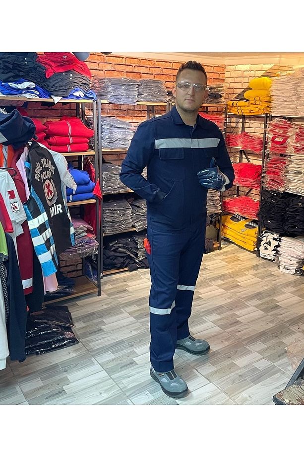 Tek Şeritli Yazlık Kargo Cepli Reflektörlü Iş Pantolonu - Iş Elbiseleri - 5