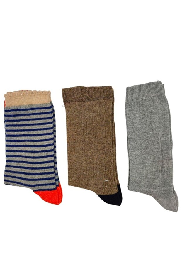 Beyaztoptan 3'lü Çorap - 1