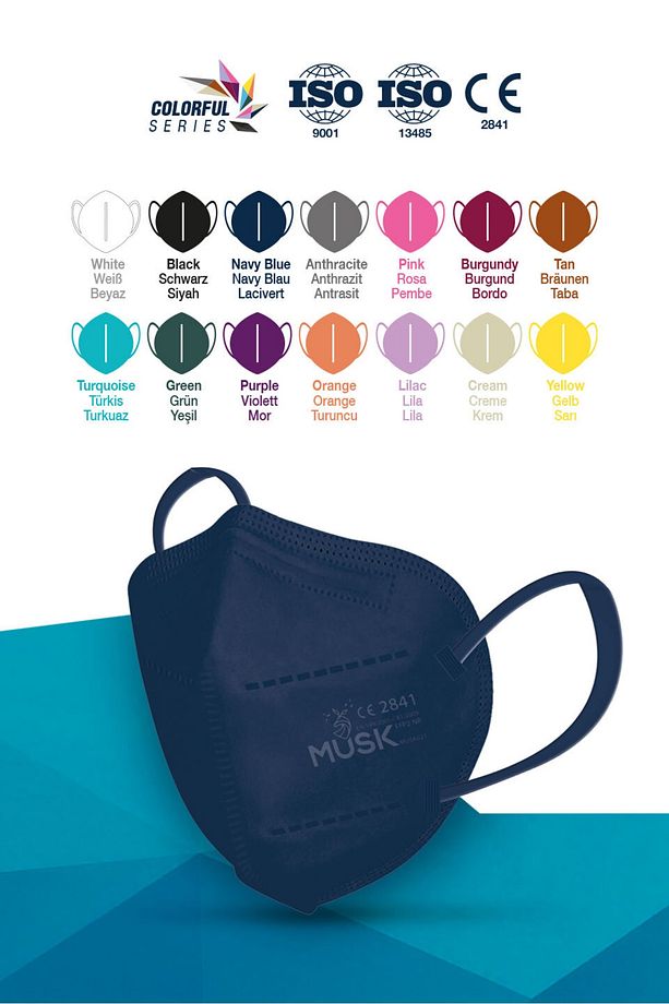 FFP2 MASKE LACİVERT 10 ADET - 4