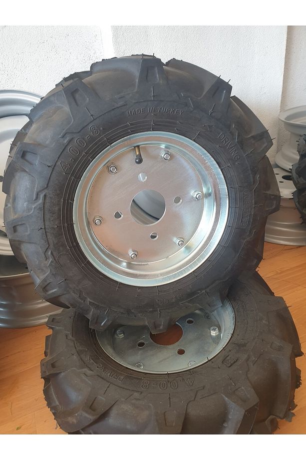 Çapa Makinesi Tekeri 4.00-8 4pr Parçalı Jantlı 2 Adet Yerli Üretim Lastik ( Kaliteli Uzun Ömürlü ) - 3
